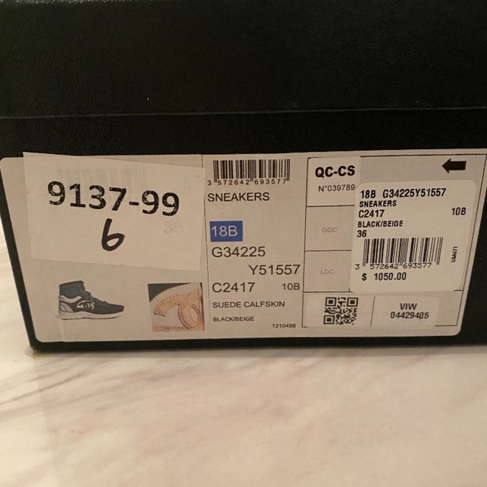 CHANEL CC HIGH TOP SNEAKER - Picture 5 of 5